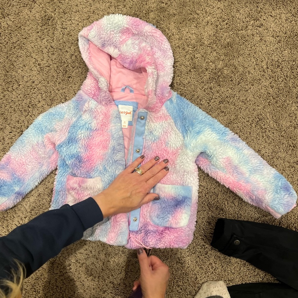 Cat and Jack 4T super cute target jacket snap up girl